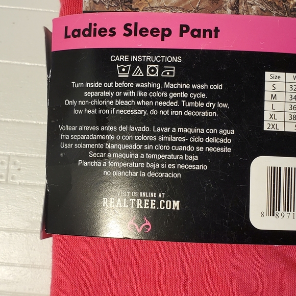Pink and Camo Sleep Pants X 2 Size Medium - Picture 4 of 6